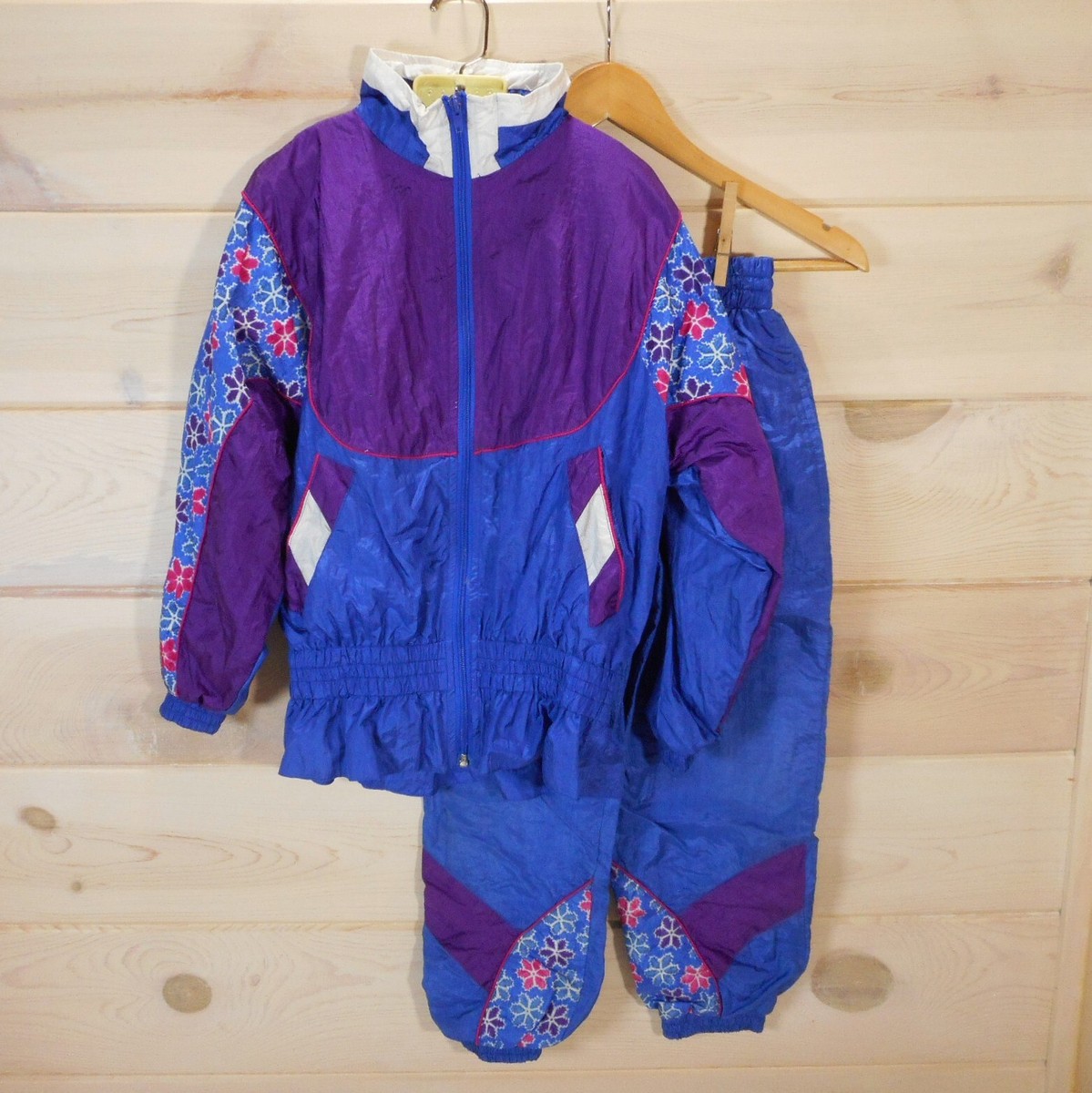 70s 80s Sears ブルゾン ジャケット talon 紫 Tail Vintage 80s 90s Nylon Windbreaker Jacket Color Block w