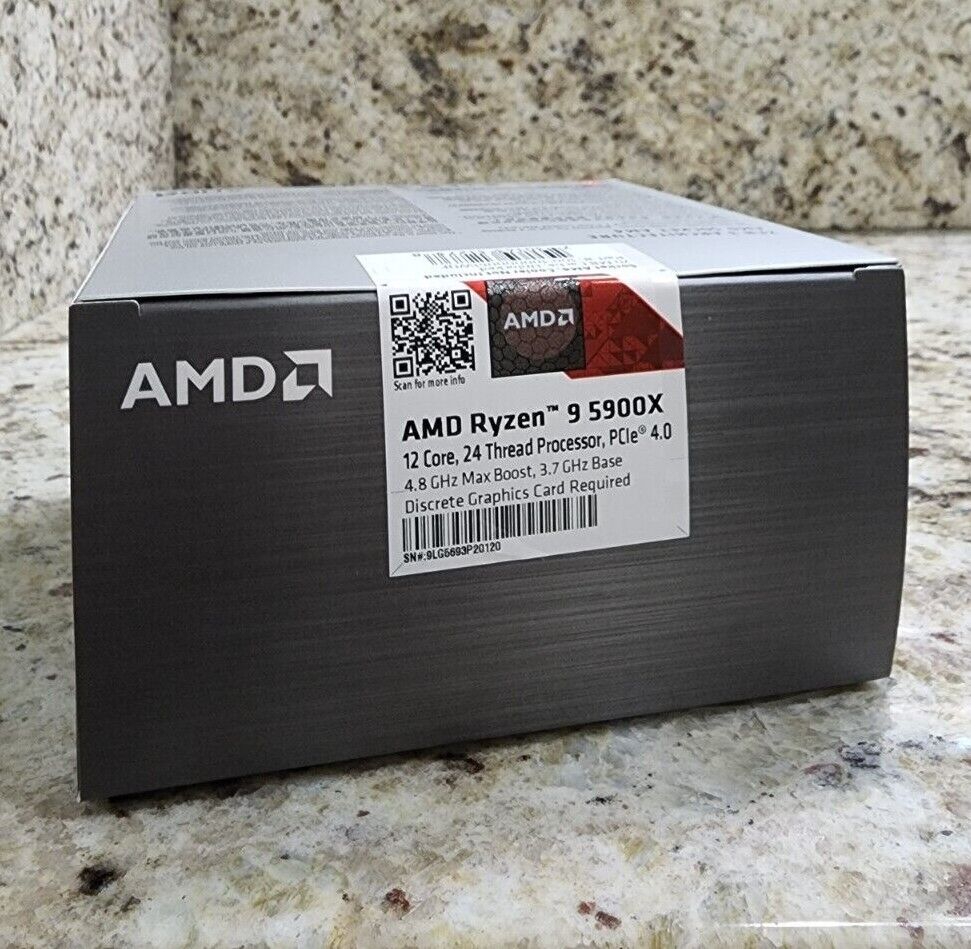 AMD Ryzen 9 5900X (12 Core 24 Thread) Unlocked CPU AM4 AMD Ryzen 9 5900X (12 Core 24 Thread) Unlocked CPU AM4