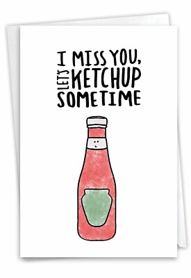 1  Miss You Card with Envelope - FUN PUNS C2975FMYG