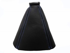 Hellblau Faden Echtleder Schaltmanschette Schaltsack Für FORD S-MAX 2006-2014
