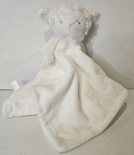 2018 CARTER'S White Lamb Sheep Lovey Baby Security Plush 14"x14" Pacifier Strap