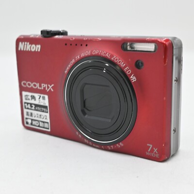 H*3様 Nikon COOLPIX S6000 レッド Exc+3]Nikon Coolpix S6000 Red Compact Digital Camera 14.2MP