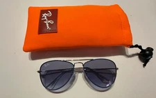 Ray Ban Aviator Junior NWOT Sunglasses Navy Rim w/ Blue Lens Boy Girl Age 6 & Up