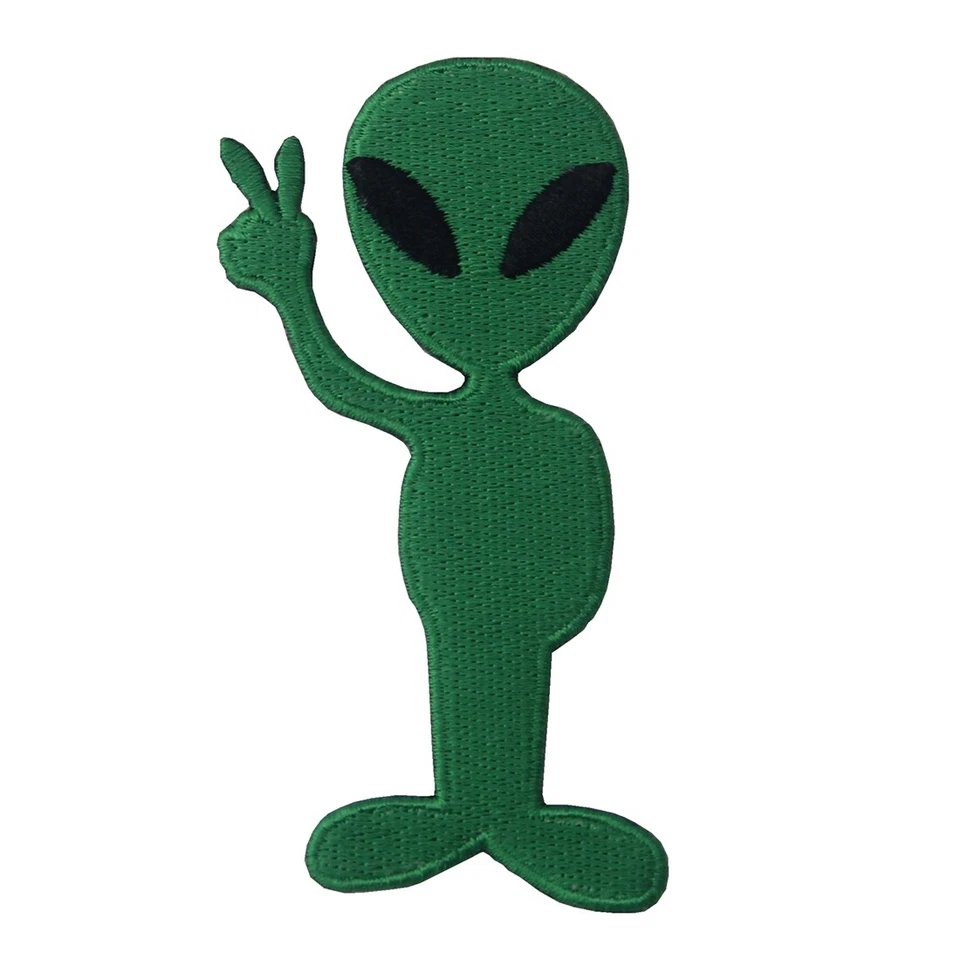Embroidered Iron Sew On Patches appliques Alien UFO design Jeans patch 7-pack - Image 2 of 4