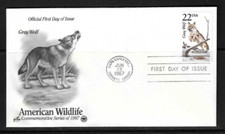 USA SC # 2322 North American Wildlife - Gray Wolf - FDC . Artcraft