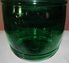 Vintage Green Glass Cracker Barrel Style Cookie Flour Sugar Jar 4 Qt (NO LID) — photo 2