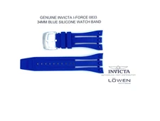 Authentic Invicta I-Force 0833 Blue Silicone 34MM Watch Band