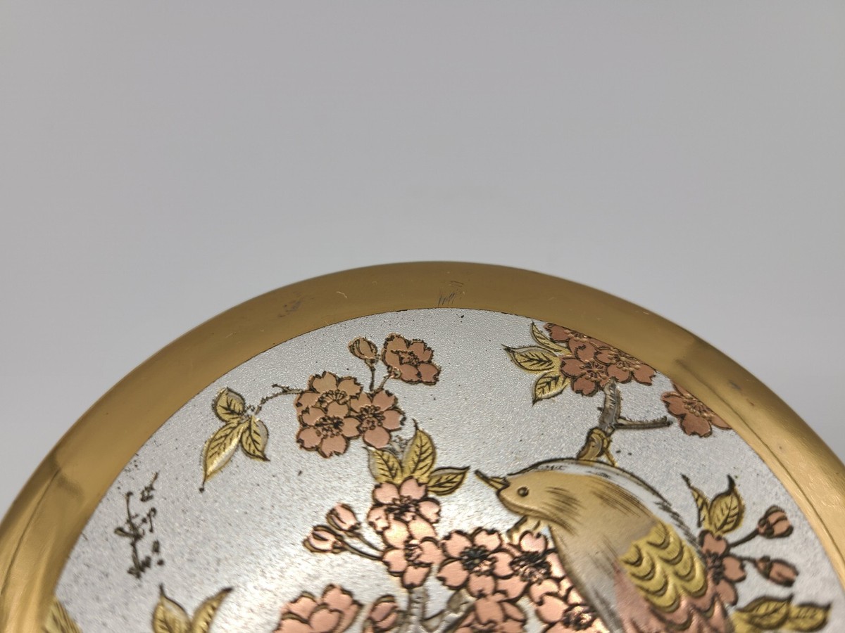 Vintage Chokin Jewelry Trinket Box Porcelain 24K Gold Trim Made In