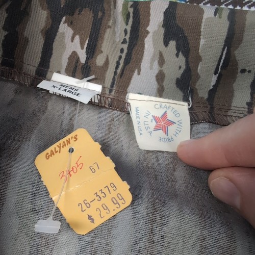 Vintage Realtree Camo Chore Jacket 80s USA Made XL Timber NOS NWT - Picture 4 of 5