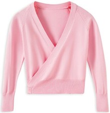 Girl's Women's Dance Wrap Sweater Ballet Top Warm up for Leotards DressFT826-...