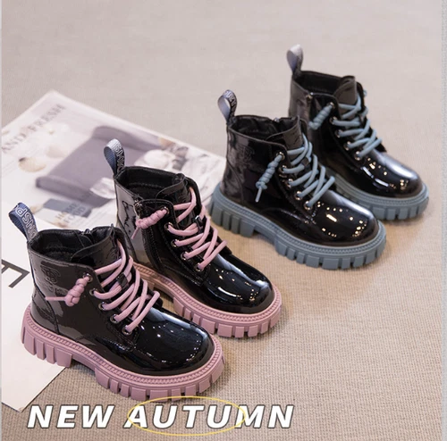MäDchen Stiefeletten Kinder Stiefel Girl Ankle Boots Winterschuhe PU Leder*26-37 - Bild 16 von 26