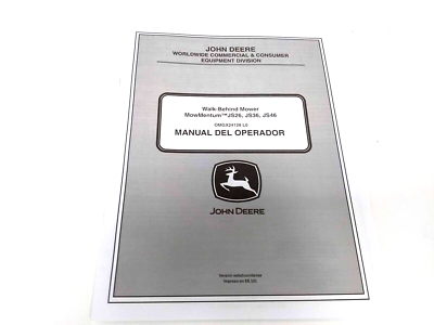 SPANISH John Deere Operator's Manual Walk Behind Mower MowMentum