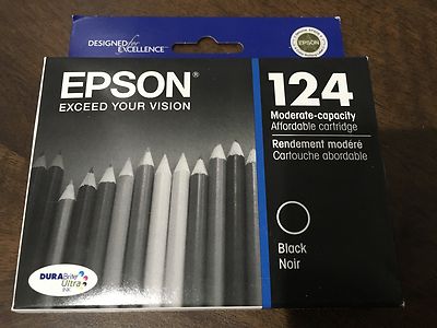 Epson 124 T124120 BLACK ink jet = printer Stylus NX125 NX127 NX130 NX230 NX420 