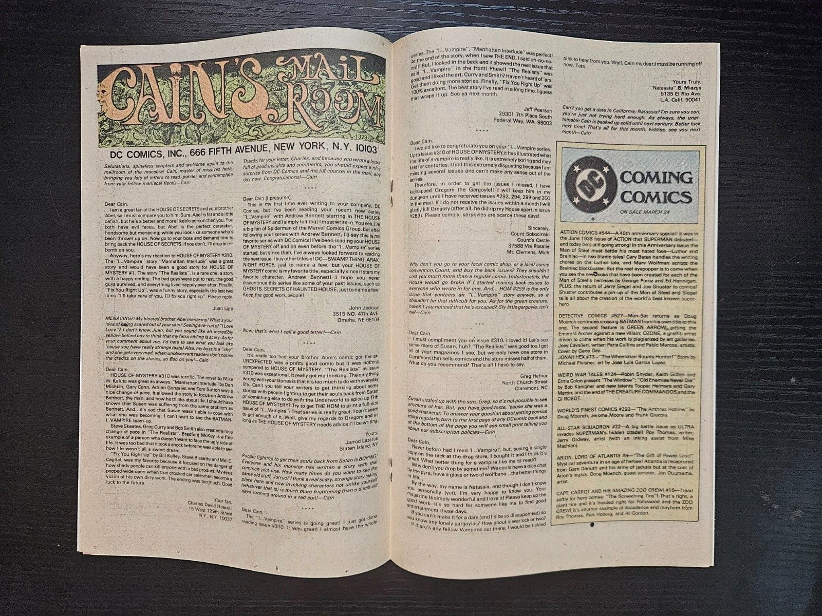 DC House Of Mystery I…Vampire Comic Lot of 6 #314-319 run