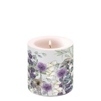 Kerze, Lampionkerze Lunaria / Silberblatt 9Cm Ambiente