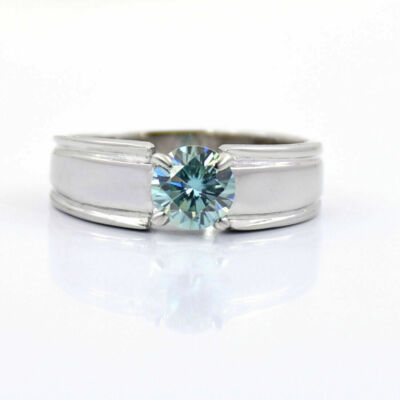 1.50 Ct Blue Treated Diamond Solitaire Ring Great Shine VVS1 ! Christmas Gift