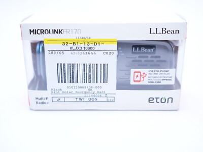 Eton Microlink LL Bean FR170 Multi Purpose Weather Radio Flashlight Self Charger