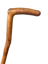 Vintage Antique Knobby Natural Wood Brass Tip Walking Stick Cane 39  L