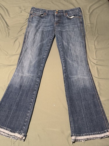 7 For All Mankind Women's 'A' pocket Blue Jeans Size 29 - Picture 4 of 6