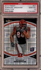 2010 FINEST # 27 JERMAINE GRESHAM ☆ROOKIE☆ CINCINNATI BENGALS PSA 10 GEM-MINT