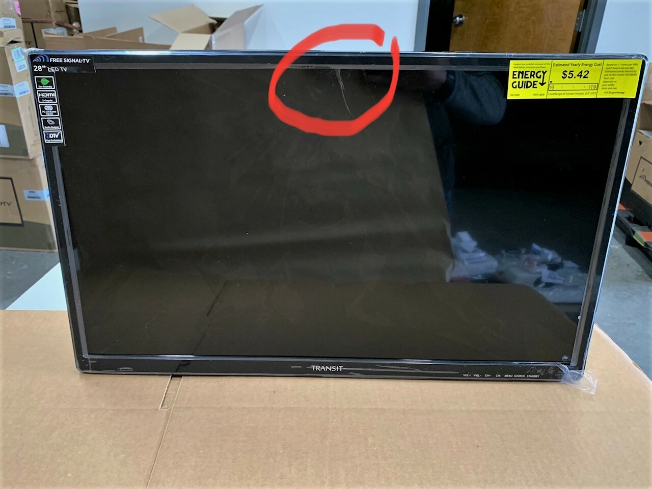 Transit 12 Volt DC Powered LED TVs by Free Signal TV - Panel Damaged Units