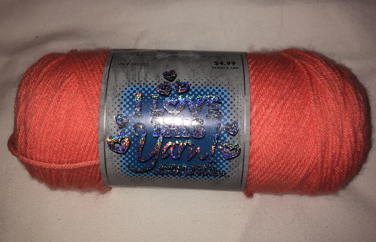 I LOVE THIS YARN #113 Mango 4 Ply Medium Weight 100% Acrylic 7 oz