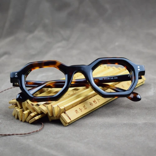 Acetat Vintage Brille quadratisch Männer Frauen klare Gläser Retro Brille Gestell - Bild 42 von 51