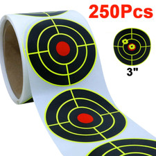 250Pcs Splatter Target Stickers 3" Self-Adhesive Reactive Targets Paper Shooting 250Pcs Splatter Target Stickers 3" Self-Adhesive Reactive Targets Paper Shooting - Image 1