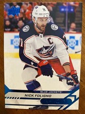 20-21 UD Overtime Hockey Blue Parallel 23 Nick Foligno