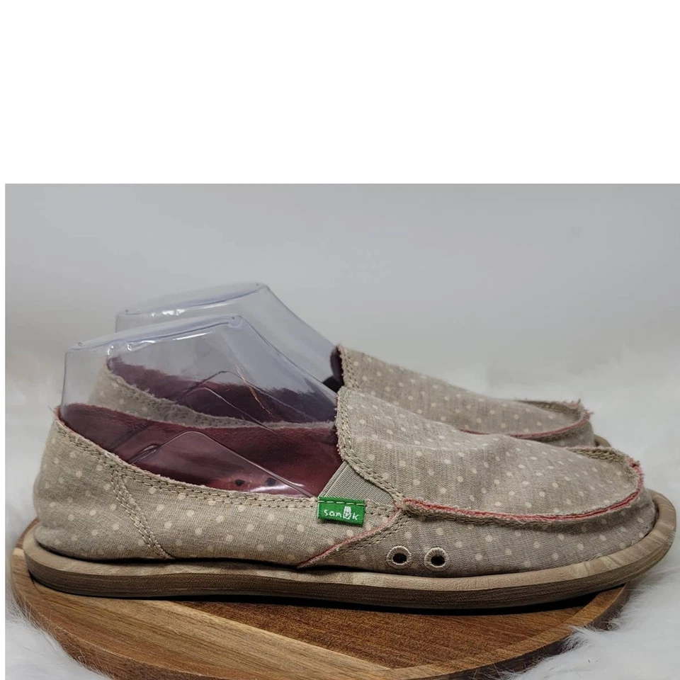 Женские комфортные мокасины для спортивной ходьбы желтовато-коричневые/оранжевые Sanuk 9 - Изображение 4 из 4