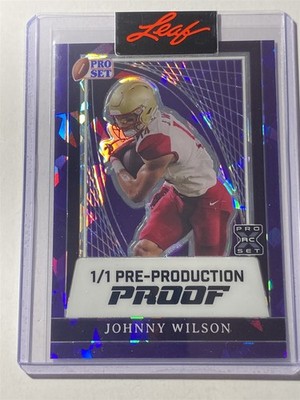 JOHNNY WILSON seminoles 2024 Leaf Pro Set Metal Crystal Purple Proof 1/1 (U2)