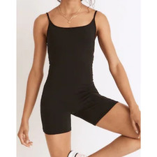 Madewell Knit Biker Sleeveless Stretchy Trendy Unitard US Women's S New