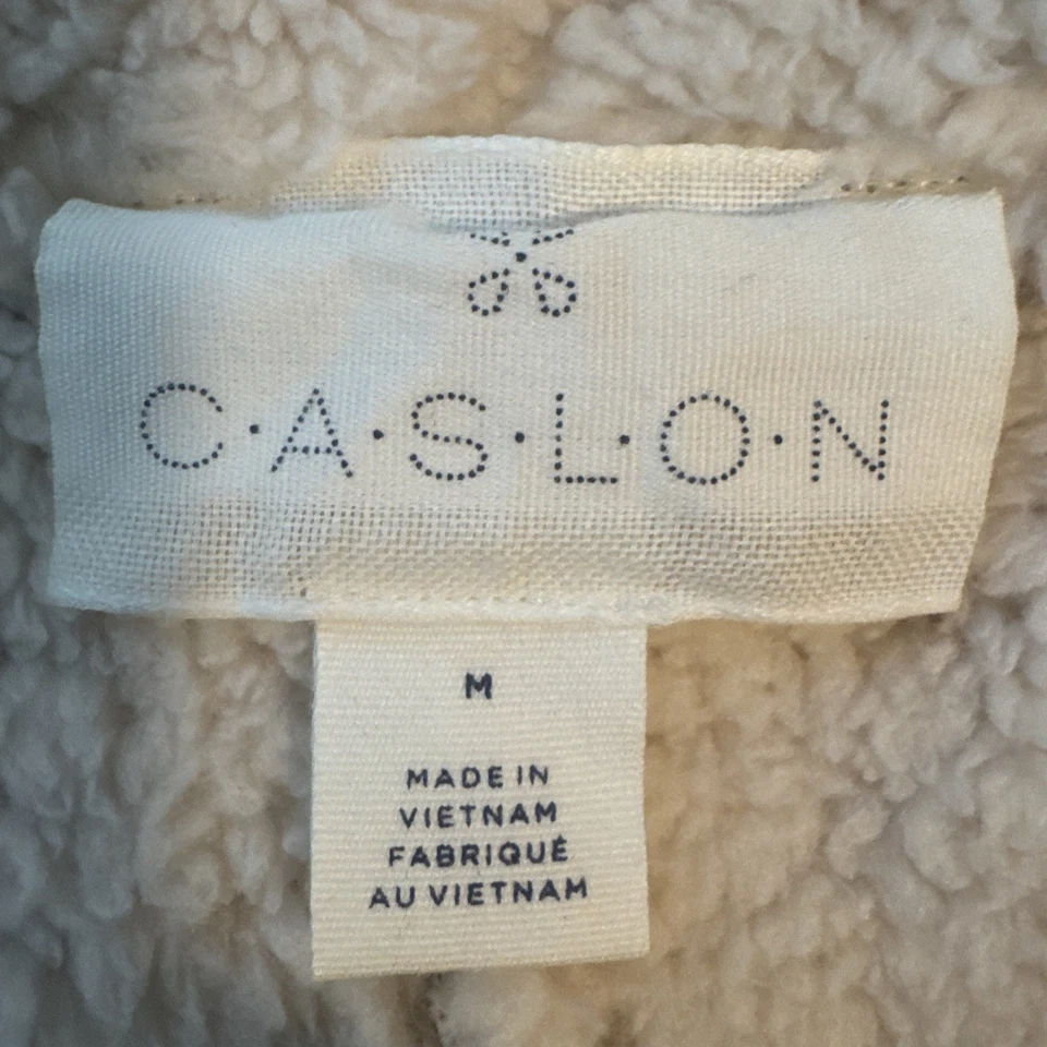 Chaleco de piel de oveja frente abierto chal cuello marrón para mujer mediano boho western country Foto 3 de 4