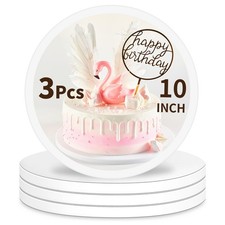 Cake Drums 10 Inch Round, 3 Pack Cake Boards 10 Inch, 1/2 Thick Cake Base, St...