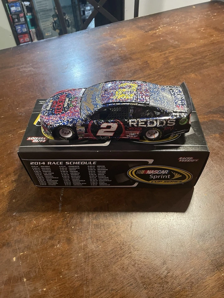 2014 Brad Keselowski Talladega Win Auto’d Redd’s Wicked Ale 1/24 Scale Diecast - Image 2 of 4