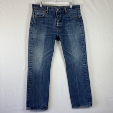 Levi s 501 Men s Jeans 36x30 Button Fly Classic Fit Straight Leg Blue