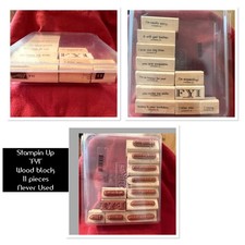 Stampin  Up  wood block  F.Y.I  11 pieces NEW
