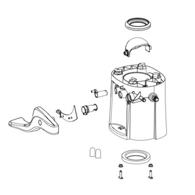 Thetford 42137 Kit Base Assy Hi Wht Stl Ii