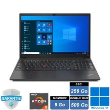 Lenovo Thinkpad E595 15" Ryzen 5 2.1 Ghz SSD 256 Go 8 Go Azerty Français