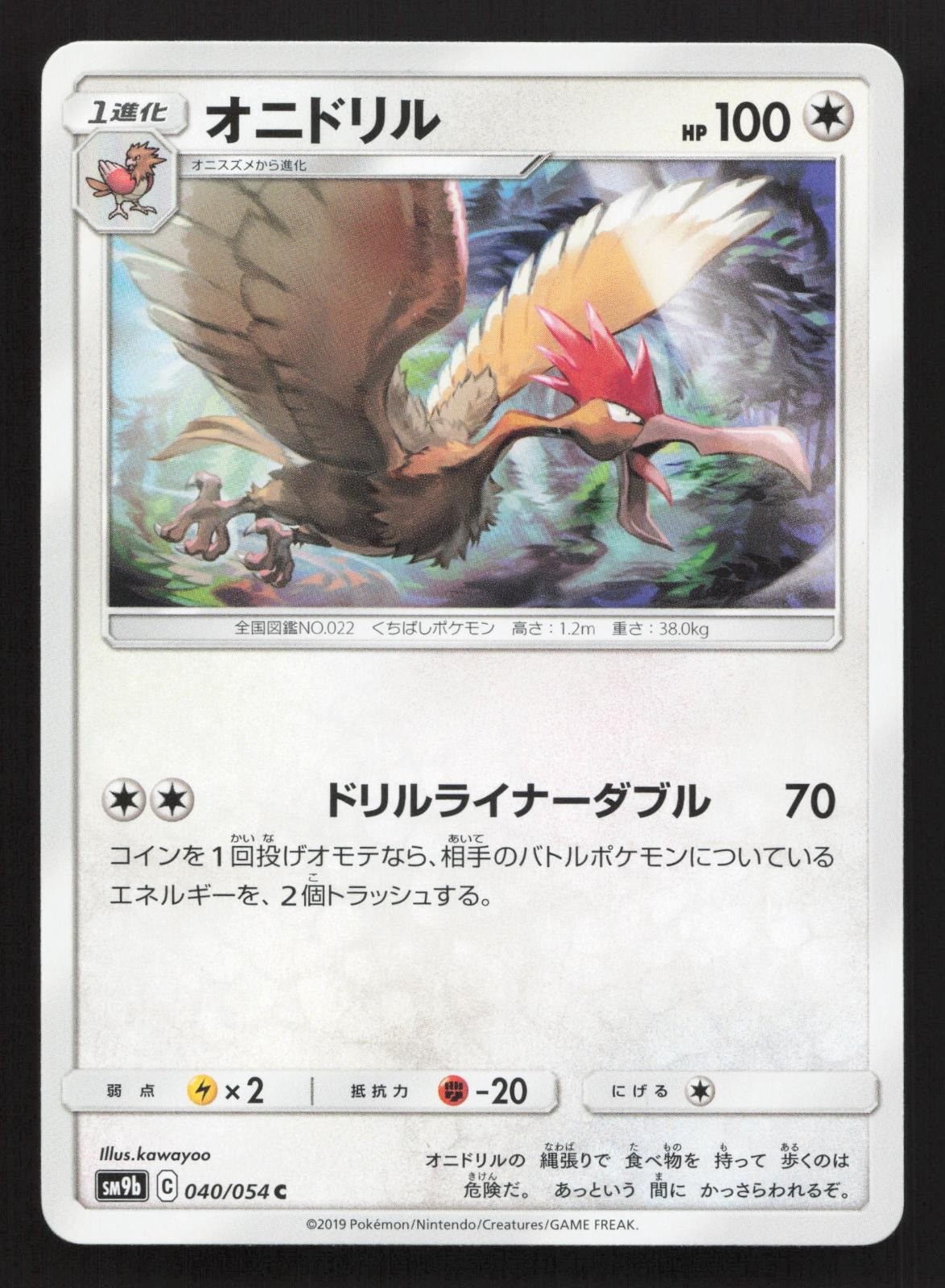 Fearow 040/054 Full Metal Wall LP Japanese Pokemon Card TCG