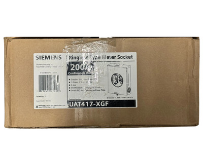 NEW Siemens Talon UAT417-XGF Ringless Type Meter Socket 200A 600VAC