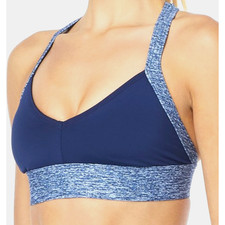 TYR MANTRA ISLA Sports Bra Swim Top Padded Lt Support Grey Size Small 4/6 - 45