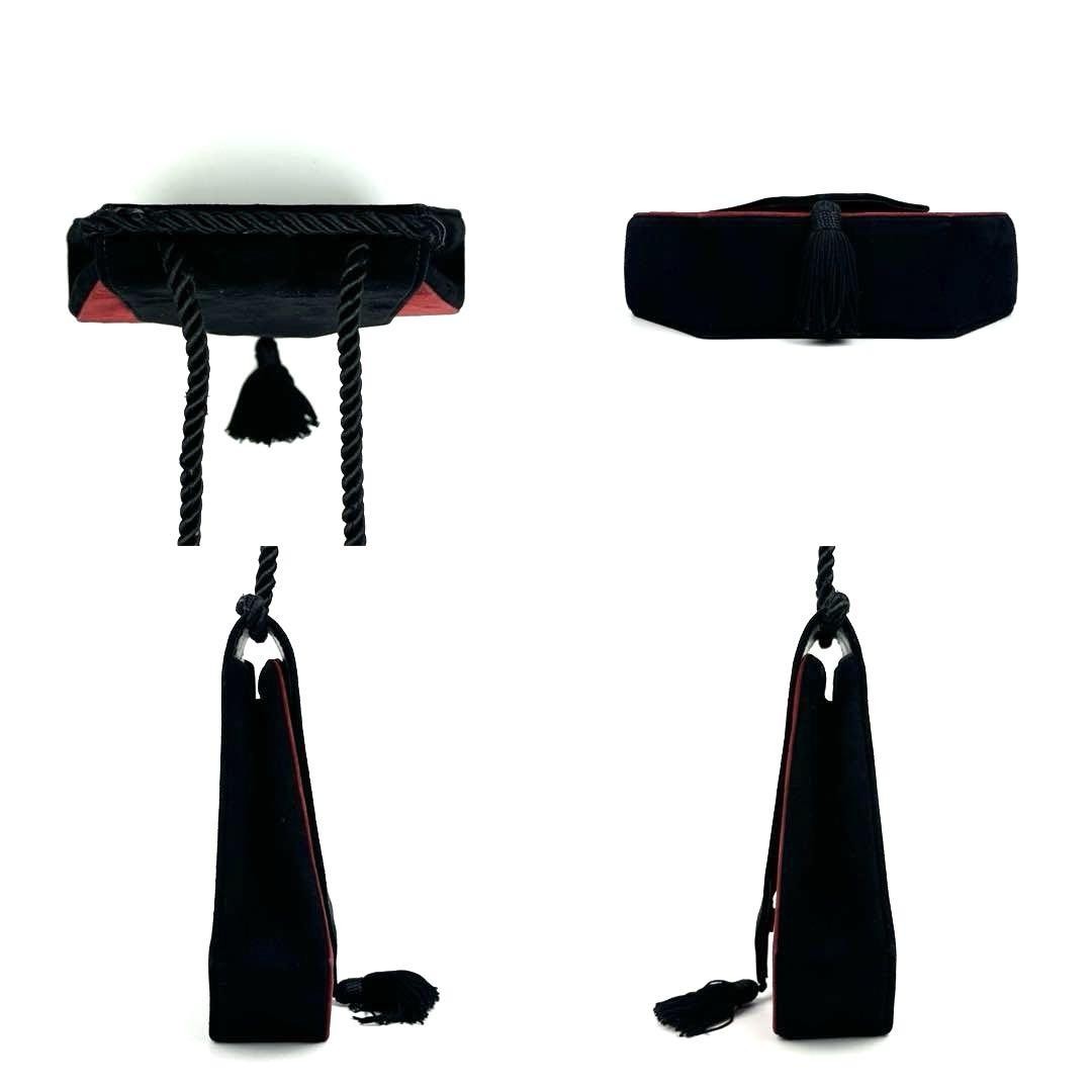 Borsa a tracolla Yves Saint Laurent YSL Cassandra scamosciata nera autentica F0803149