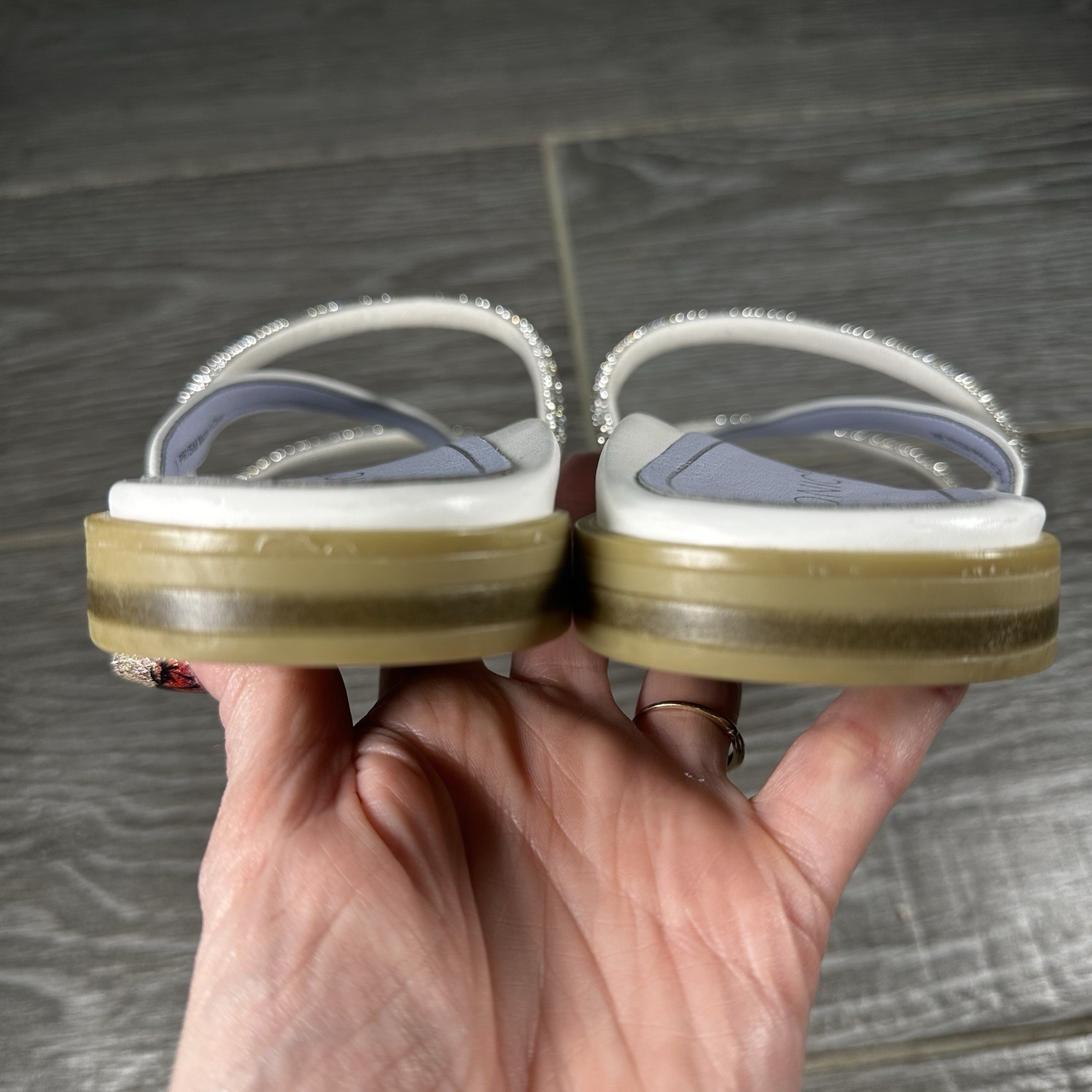 Vionic Prism Straps Slide Sandals White Leather S… - image 13