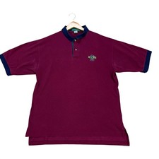 Vintage Outer Banks Polo Shirt Mens XL Burgundy Hard Rock Cafe Orlando USA Made