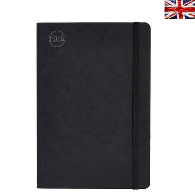 Eleganter Notizblock schwarz liniert - Softcover A5 Journal mit Öko Materialien