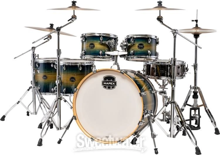 Paquete de 6 conchas Mapex Armory Studioease Fast Toms - Rainforest Burst Foto 2 de 3