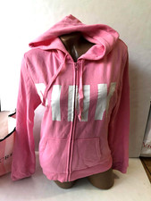 Victoria's Secret PINK Logo Full Zip-up Sweatshirt, Pink Medium NWT