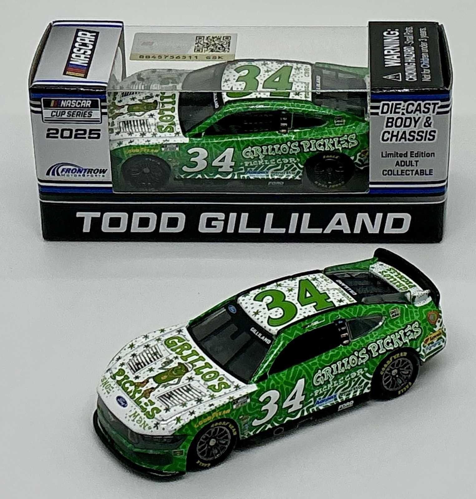 2025 1/64 #34 Todd Gilliland Grillo’s Pickles x Snoeman Mustang Ltd. Ed. SD Ship
