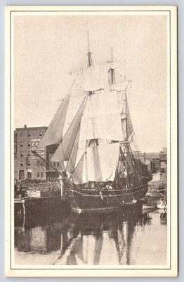 Charles W Morgan Whaling Bark Maritime Ship Historical Photo Postcard